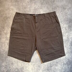 Dixxon D-Flex Men 48 Gray Hybrid Chino Shorts Stretch Cotton Spandex Flat Front